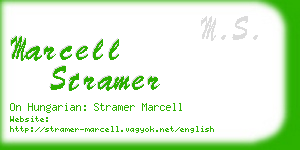 marcell stramer business card